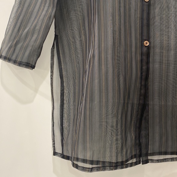 **NWOT ** Chicos Blouse 100% Silk Organza - Picture 10 of 15